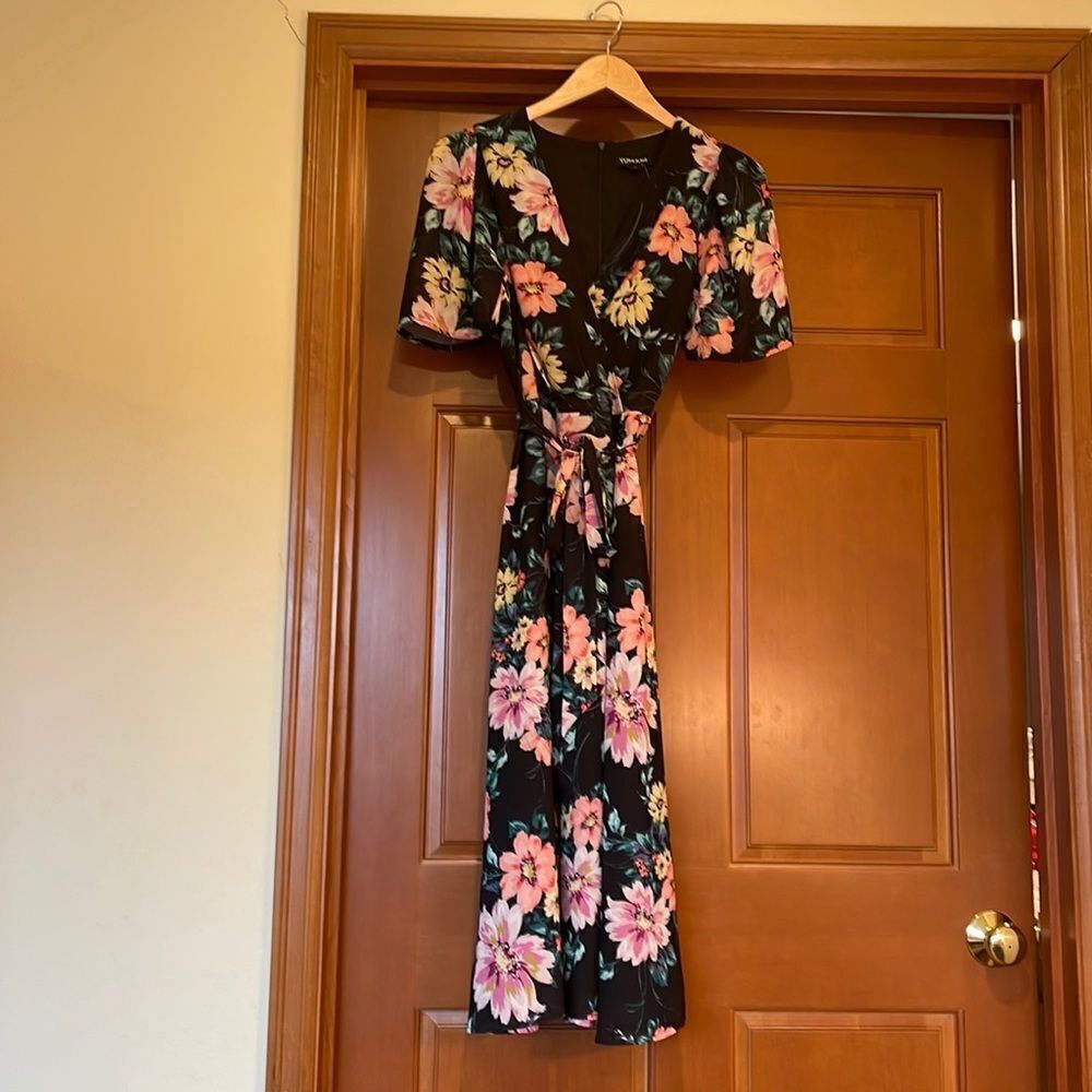 YUMI Kim Wild rose black midnight love shirt sleeve dress - Picture 2 of 16